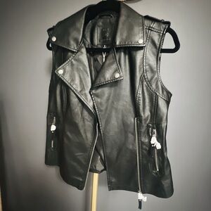 Max studio faux leather jacket